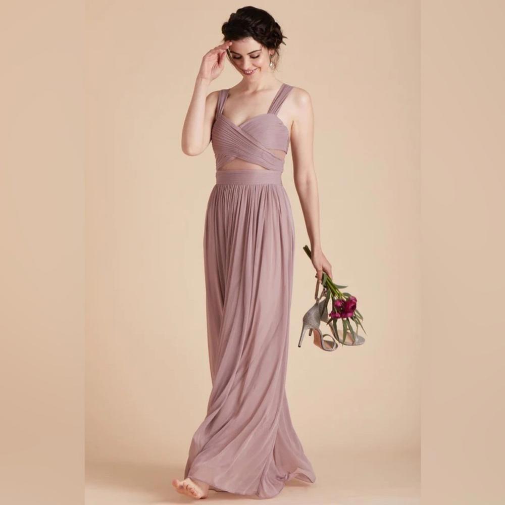 Birdy Grey Womens‎ Elsye Mesh Maxi Dress Mauve Size S New